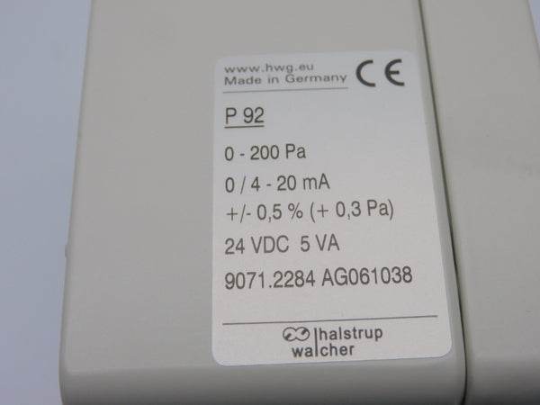 HALSTRUP WALCHER P92 24VDC (AS IS) NSMP