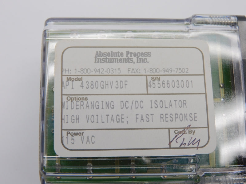 API 4380GHV3DF 115VAC NSMP