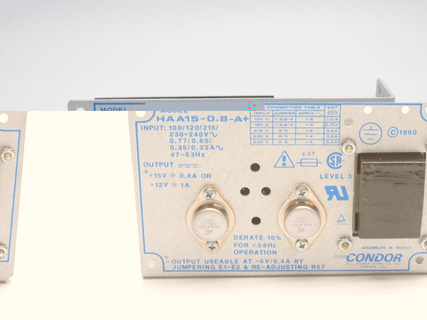 CONDOR HAA15-0.8-A+ 240V 0.77A NSMP