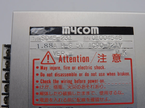 MYCOM, INC. SD45-231 90-121VAC 1.88A NSMP