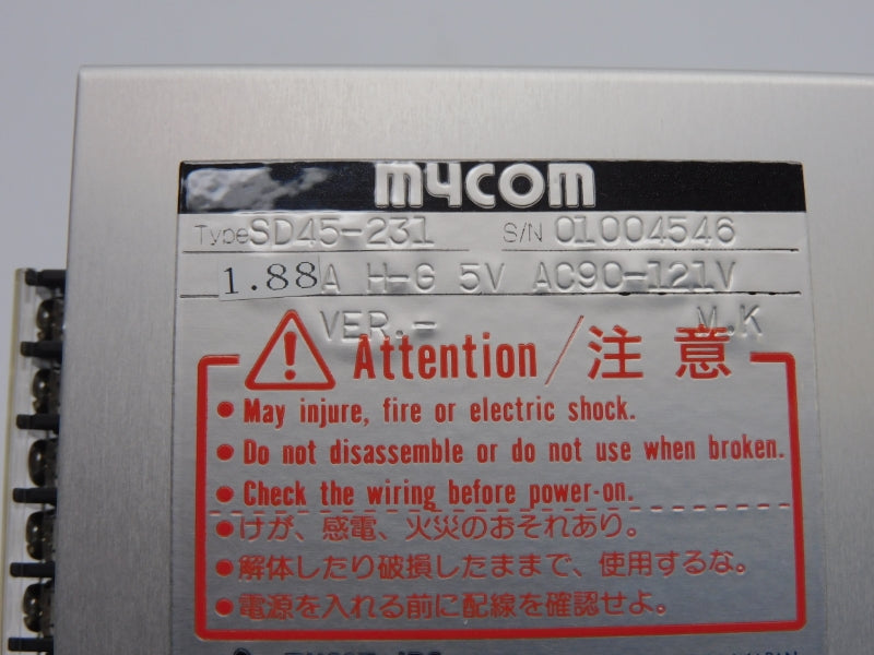 MYCOM, INC. SD45-231 90-121VAC 1.88A NSMP
