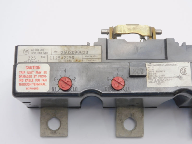 WESTINGHOUSE 2602D98G28 225A UNMP