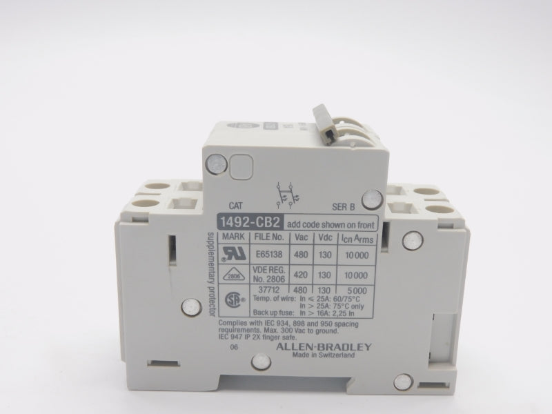 ALLEN BRADLEY 1492-CB2G150 SER. B 480VAC 15A (BK/BL) NSMP