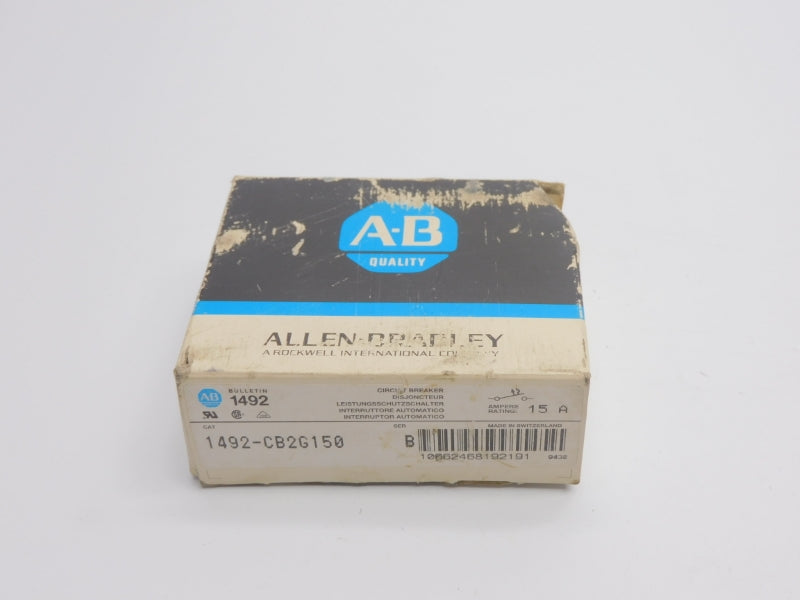 ALLEN BRADLEY 1492-CB2G150 SER. B 480VAC 15A (BK/BL) NSMP