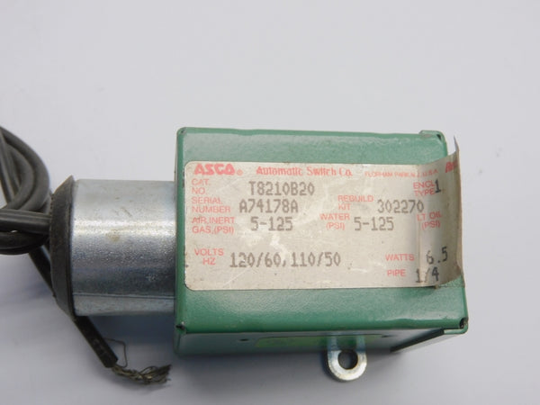 ASCO T8210B20 110/120V 5-125PSI 1/4" NSNP