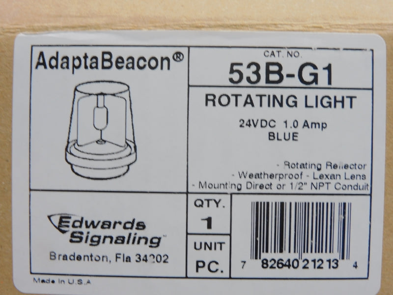 EDWARDS SIGNALING 53B-G1 24VDC 1.0A NSMP