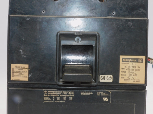 WESTINGHOUSE LA3600 1265C95G05 600VAC 600A UNMP