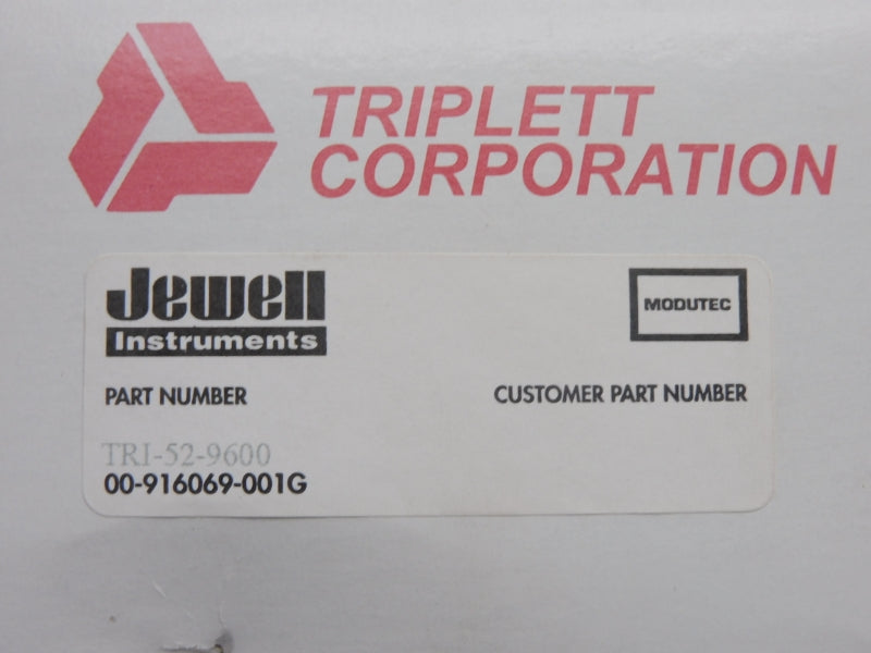 JEWELL INSTRUMENTS TRI-52-9600 00-916069-001G NSMP
