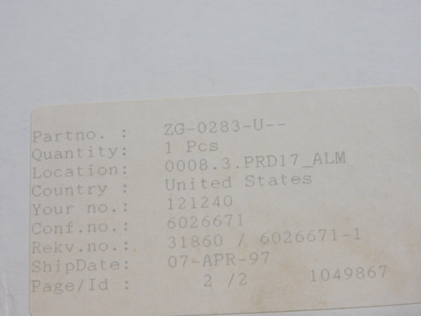 BRUEL&KJAER ZG0283 100-240V 0.4A NSMP