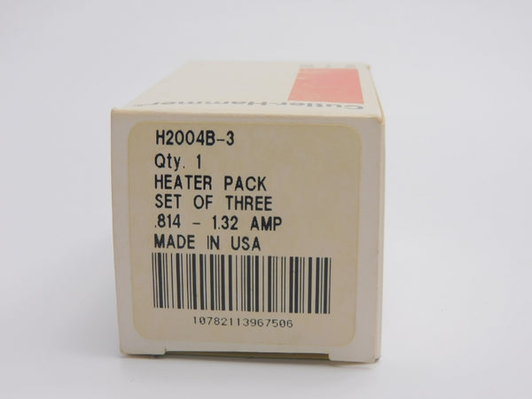 CUTLER HAMMER H2004B-3 .814-1.32A (PKG OF 3) NSMP