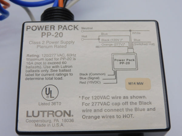 LUTRON PP-20 120/277VAC 16A UNMP