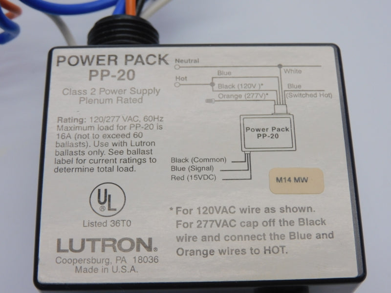 LUTRON PP-20 120/277VAC 16A UNMP