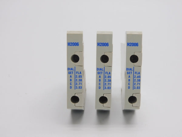 CUTLER HAMMER H2006-3 2.5-3.03A (PKG OF 3) NSMP