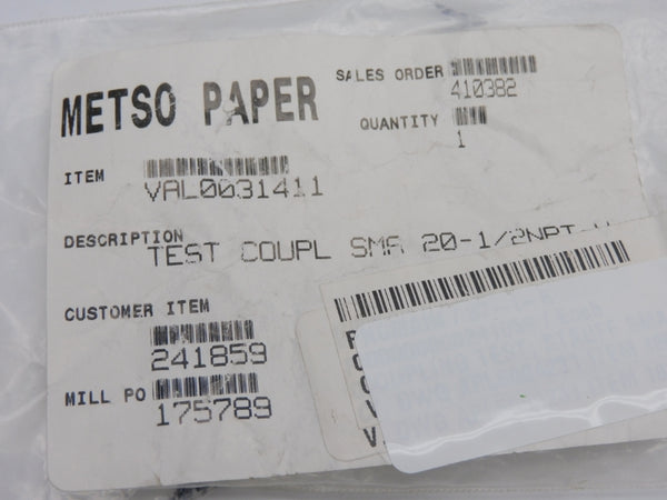 METSO PAPER VAL0031411 1/2" NSMP