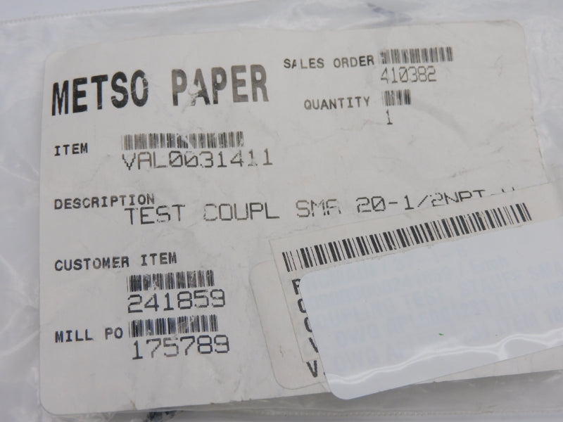 METSO PAPER VAL0031411 1/2" NSMP