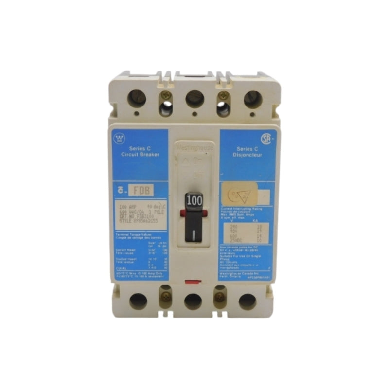 WESTINGHOUSE FDB3100 SER. C 600VAC 100A UNMP