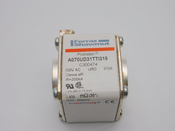 FERRAZ SHAMWUT A070UD31TTI315 C300474 700VAC 315A (0.409M) NSNP