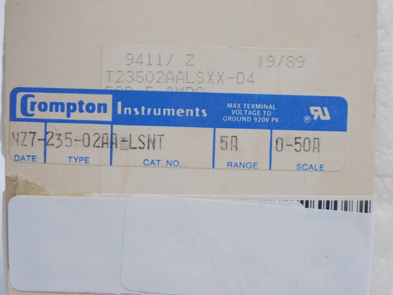 CROMPTON INSTRUMENTS 235-02AA-LSNT 5A NSMP