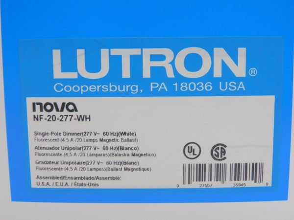 LUTRON NF-20-277-WH 277V 4.5A NSMP
