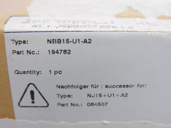 PEPPERL+FUCHS NBB15-U1-A2 194782 10-30VDC NSMP
