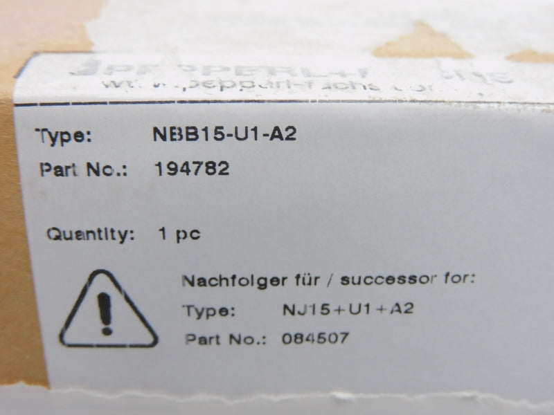 PEPPERL+FUCHS NBB15-U1-A2 194782 10-30VDC NSMP