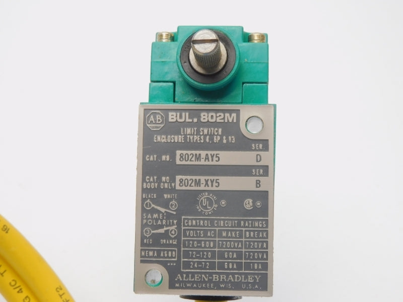 ALLEN BRADLEY 802M-AY5 SER. D 120-600VAC 60A (BR/YL) NSMP