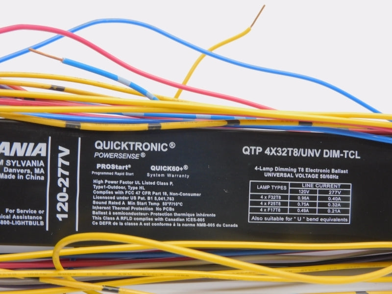 SYLVANIA QTP4X32T8/UNVDIM-TCL 120-277V 0.96A NSNP