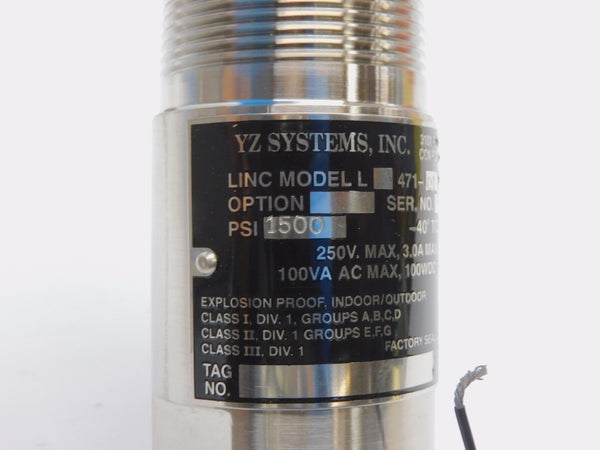 YZ SYSTEMS L471-01-02 250V 3.0A 1500PSI NSMP