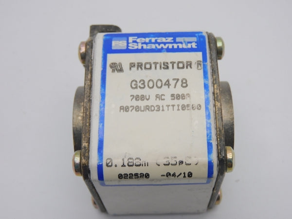 FERRAZ SHAWMUT A070URD31TTI0500 G300478 700VAC 500A (AS PICTURED) NSNP