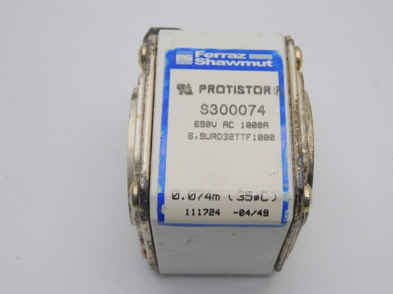FERRAZ SHAWMUT 6.9URD32TTF1000 S300074 690VAC 1000A (0.074M) NSNP