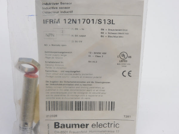 BAUMER ELECTRIC IFRM12N1701/S13L 12-30VDC NSMP