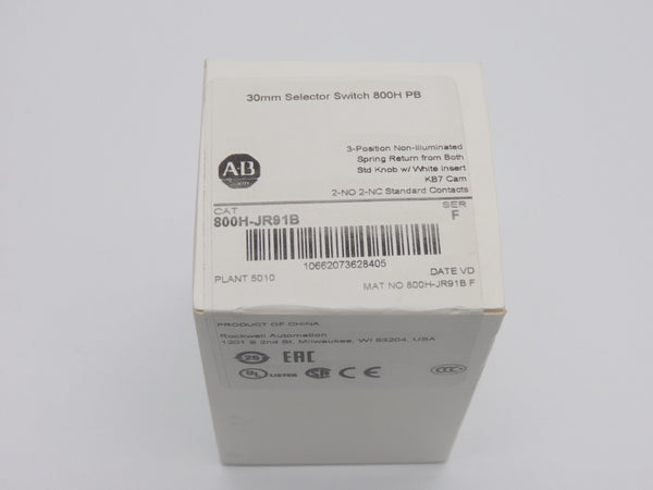 ALLEN BRADLEY 800H-JR91B SER. F (WH) NSFS