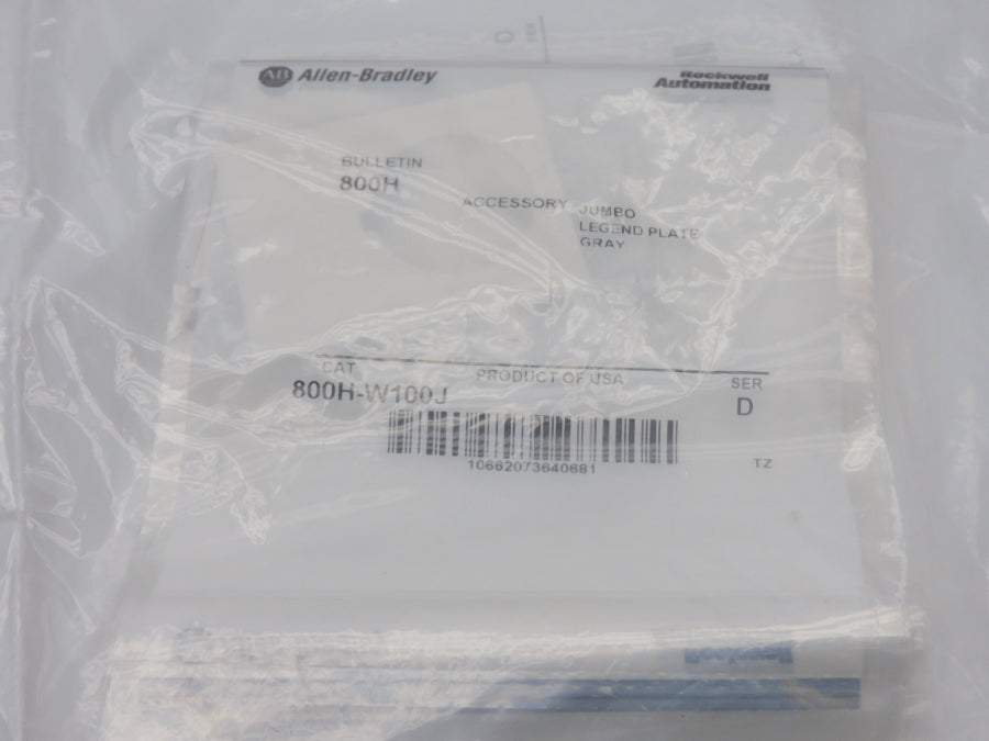 ALLEN BRADLEY 800H-W100J SER. D (PKG OF 10) NSMP
