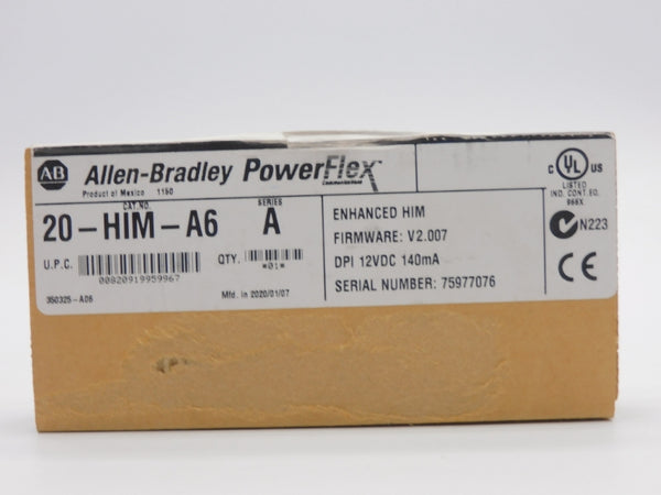 ALLEN BRADLEY 20-HIM-A6 SER. A F/W V2.007 12VDC DATE: 2020 NSFS