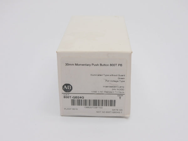 ALLEN BRADLEY 800T-QB24G SER. T 24VAC/DC (WH) NSFS