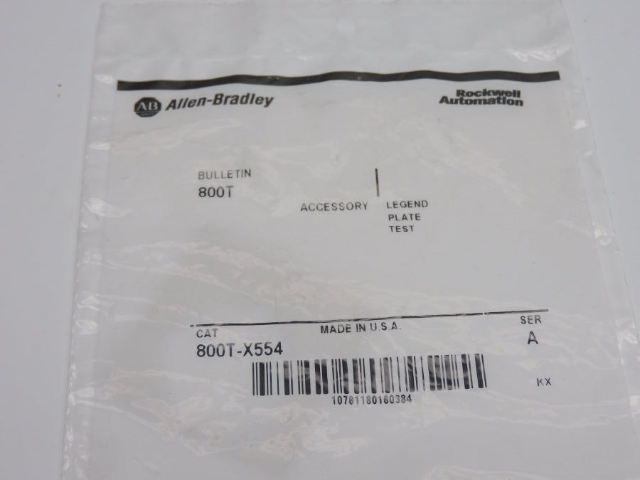 ALLEN BRADLEY 800T-X554 SER. A NSMP