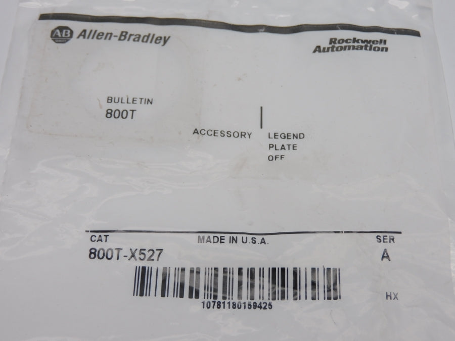 ALLEN BRADLEY 800T-X527 SER. A NSMP