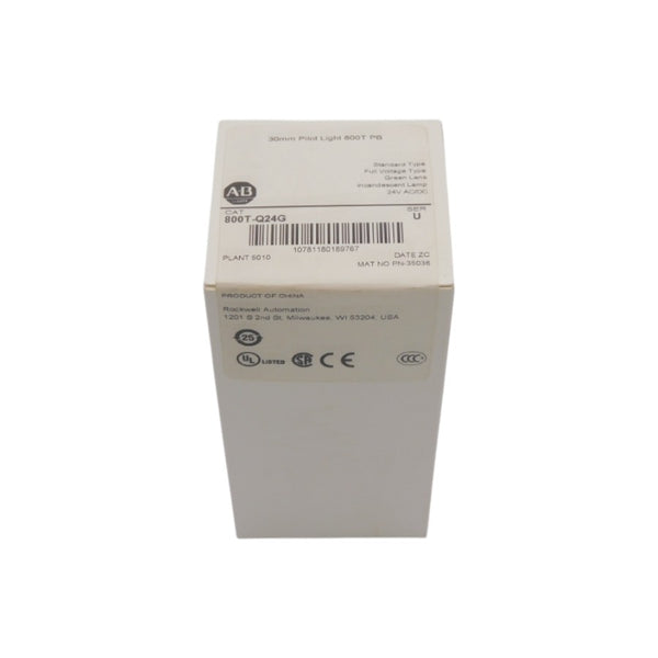 ALLEN BRADLEY 800T-Q24G SER. U 24VAC/DC (WH) NSFS