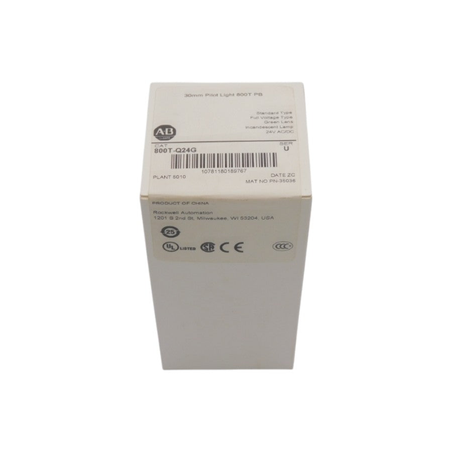 ALLEN BRADLEY 800T-Q24G SER. U 24VAC/DC (WH) NSFS