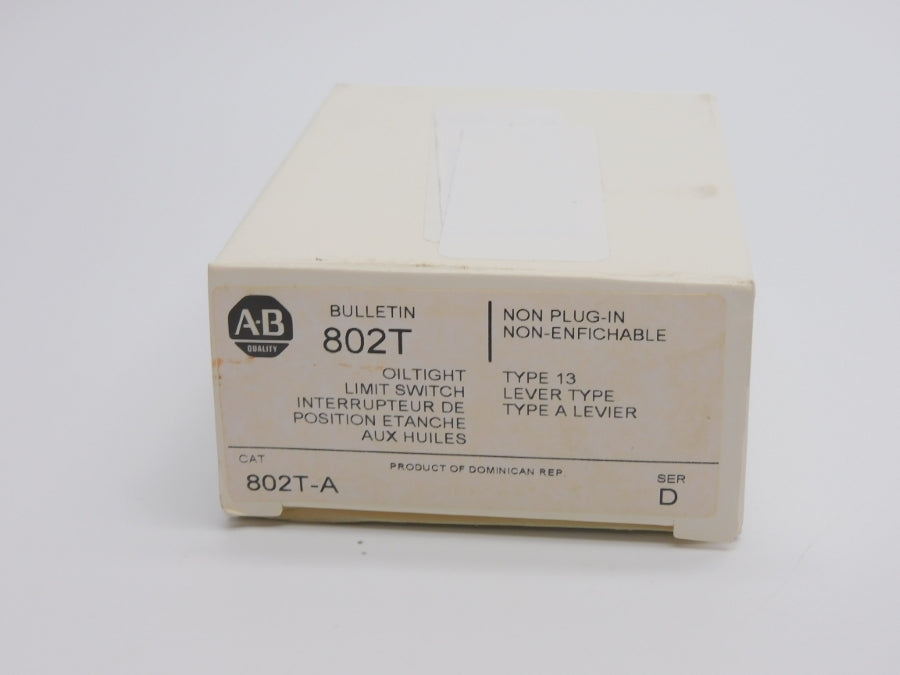 ALLEN BRADLEY 802T-A SER. D 120-600VAC 60A (WH) NSMP
