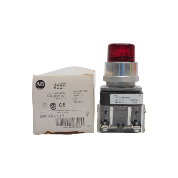 ALLEN BRADLEY 800T-QBH24R SER. T 24VAC/DC (WH) NSMP