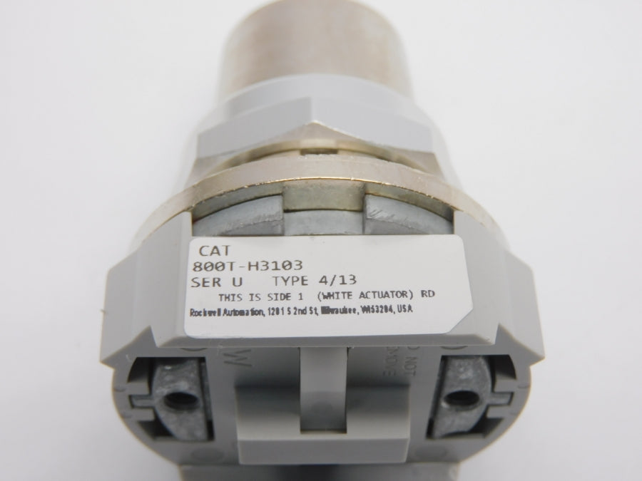 ALLEN BRADLEY 800T-H3103 SER. U (WH) NSMP