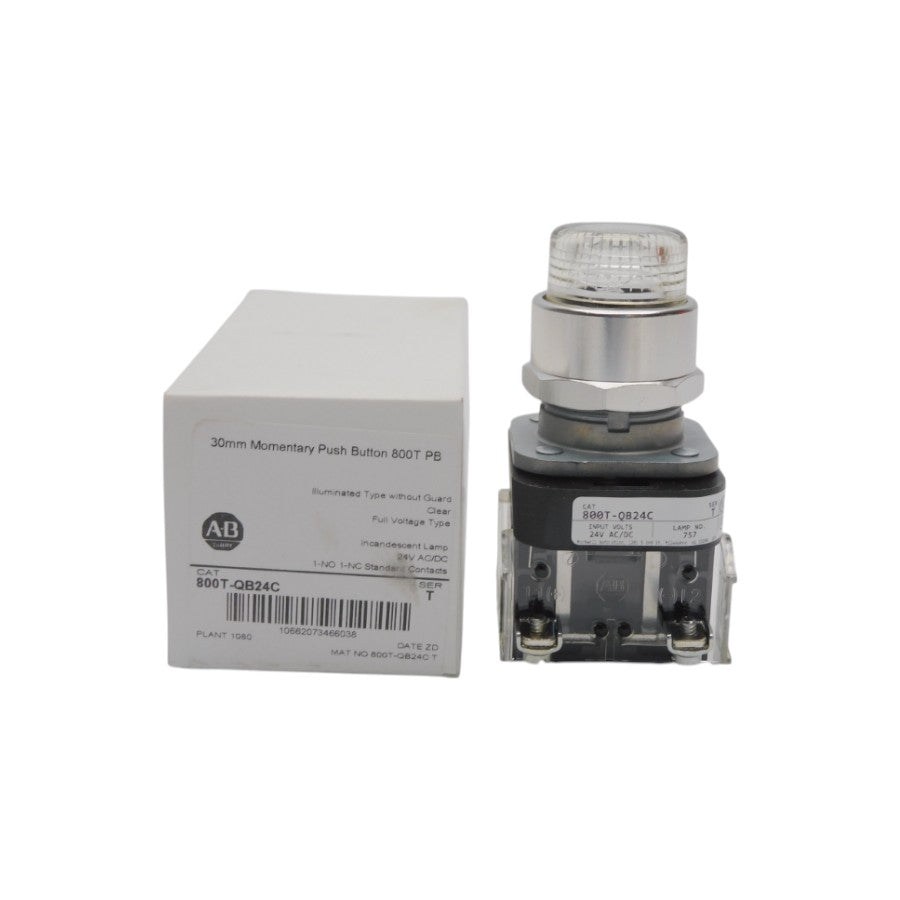 ALLEN BRADLEY 800T-QB24C SER. T 24VAC/DC (WH) NSMP