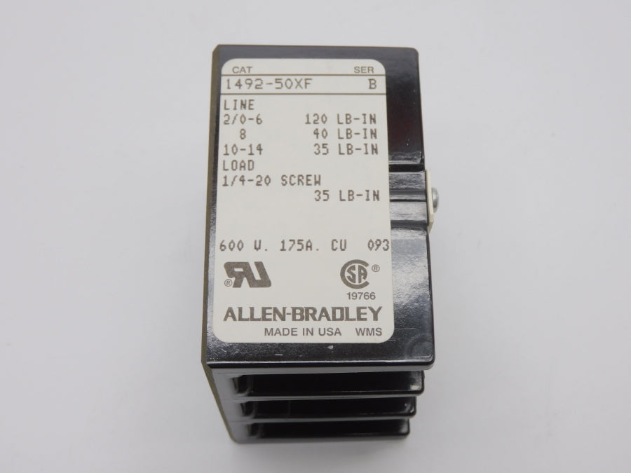 ALLEN BRADLEY 1492-50XF SER. B 600V 175A (BK/YL) NSMP