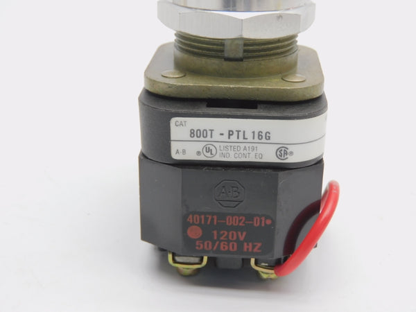 ALLEN BRADLEY 800T-PTL16G SER. T 120V (BK/YL) NSMP