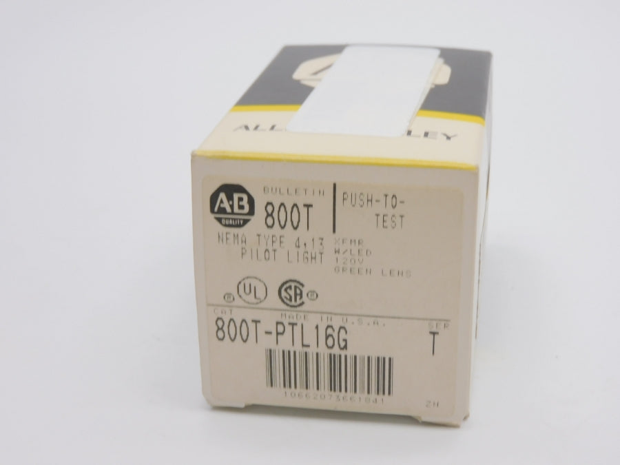 ALLEN BRADLEY 800T-PTL16G SER. T 120V (BK/YL) NSMP