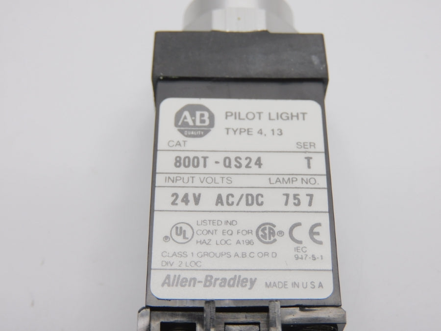ALLEN BRADLEY 800T-QS24 SER. T 24V (GY/BL) NSMP