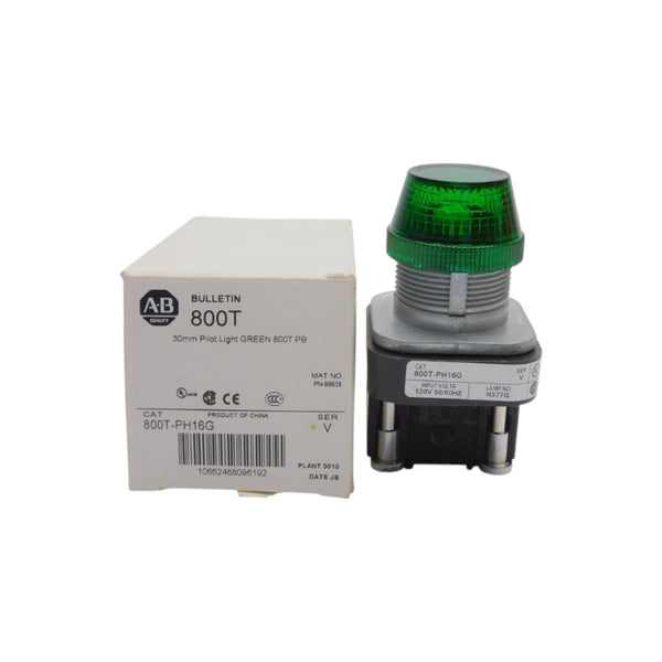 ALLEN BRADLEY 800T-PH16G SER. V 120V (AS IS) (WH) NSMP