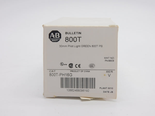 ALLEN BRADLEY 800T-PH16G SER. V 120V (AS IS) (WH) NSMP