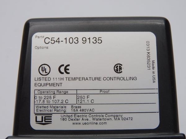 UNITED ELECTRIC C54-103 480VAC 15A NSMP